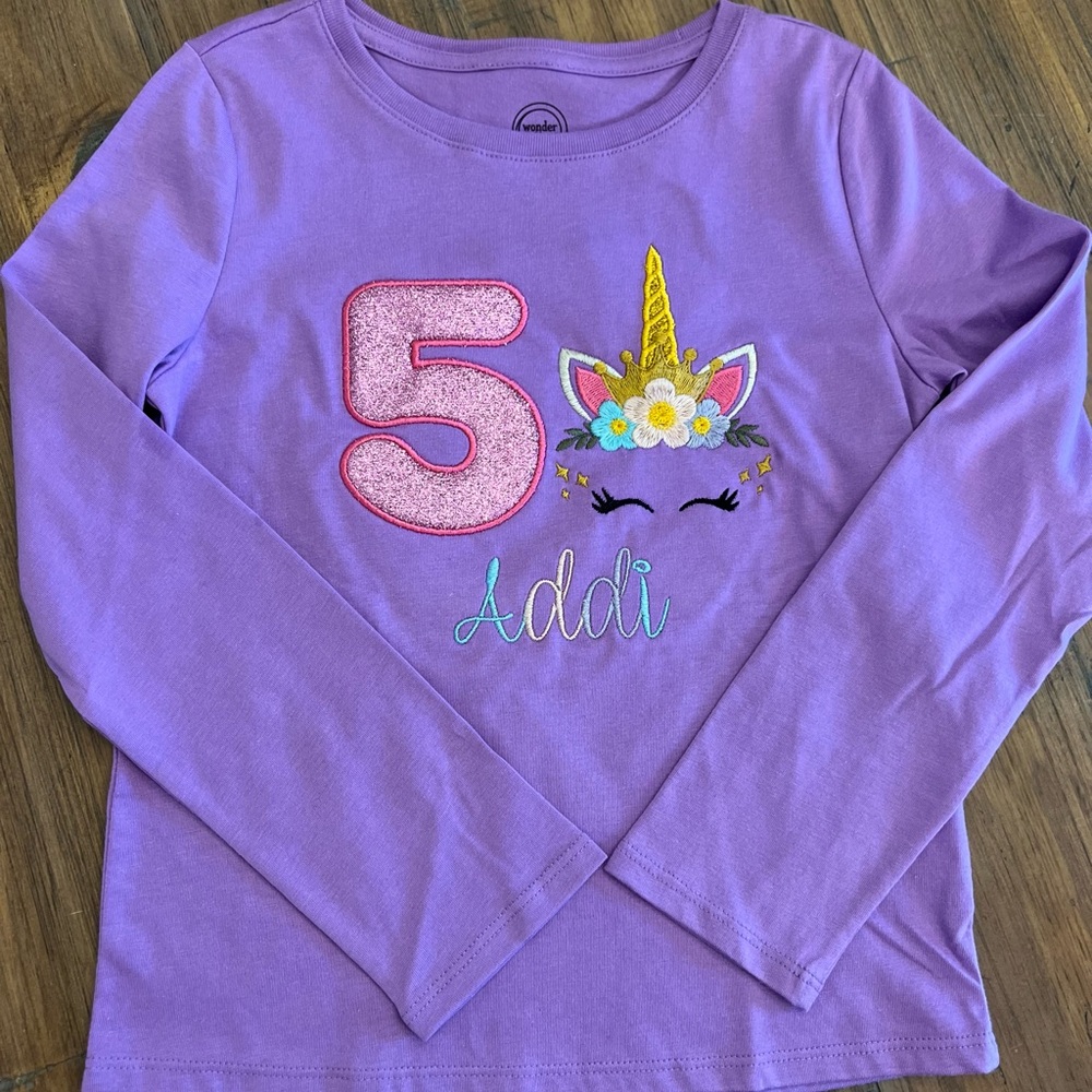 Custom Embroidered Birthday Shirt